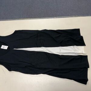 J. Jill Black and Cream Layered Sleeveless Dress